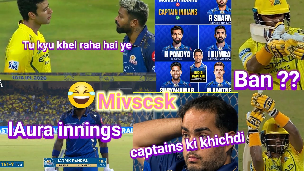 Mumbai Indians ELIMINATED FROM IPL2026??😱😱😱😱/ Mi vs csk 2026/ Kartik Sharma celebration/