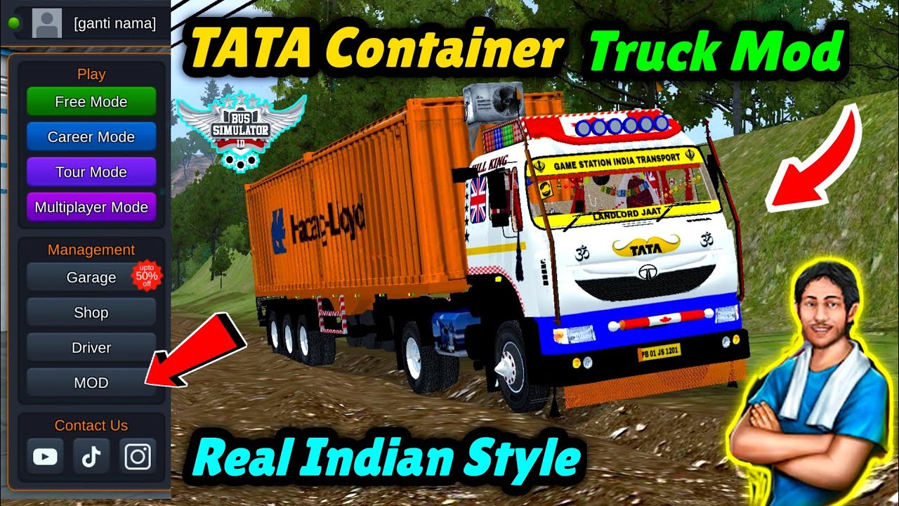How To Add Tata Signa Trailer Mod in Bus Simulator Indonesia | BUSSID Indian Truck Mod kaise Le