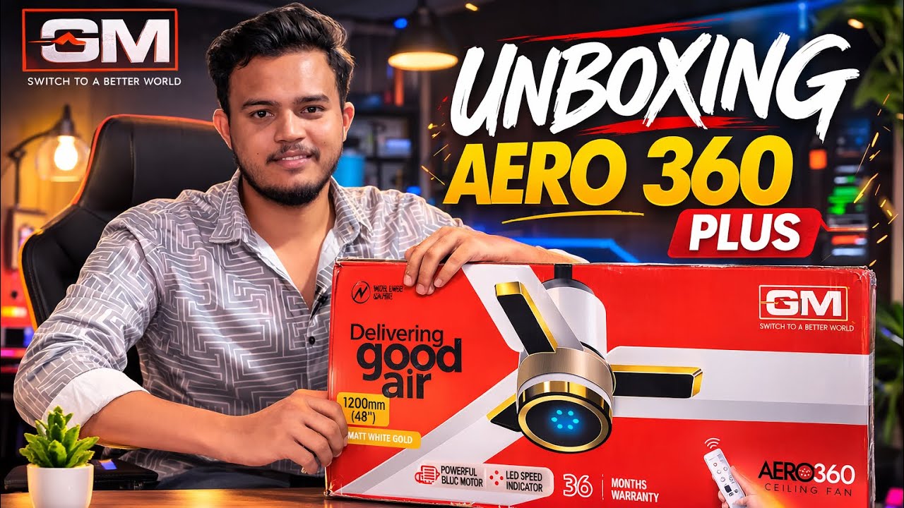 UNBOXING AERO360 Puls ceiling fan IN «ಕನ್ನಡ» ಕನ್ನಡಲಿ | ಏರೋ360 ಪೂಲ್ಸ್  |ಸೀಲಿಂಗ್ ಫ್ಯಾನ್| RAKSHITH_555_