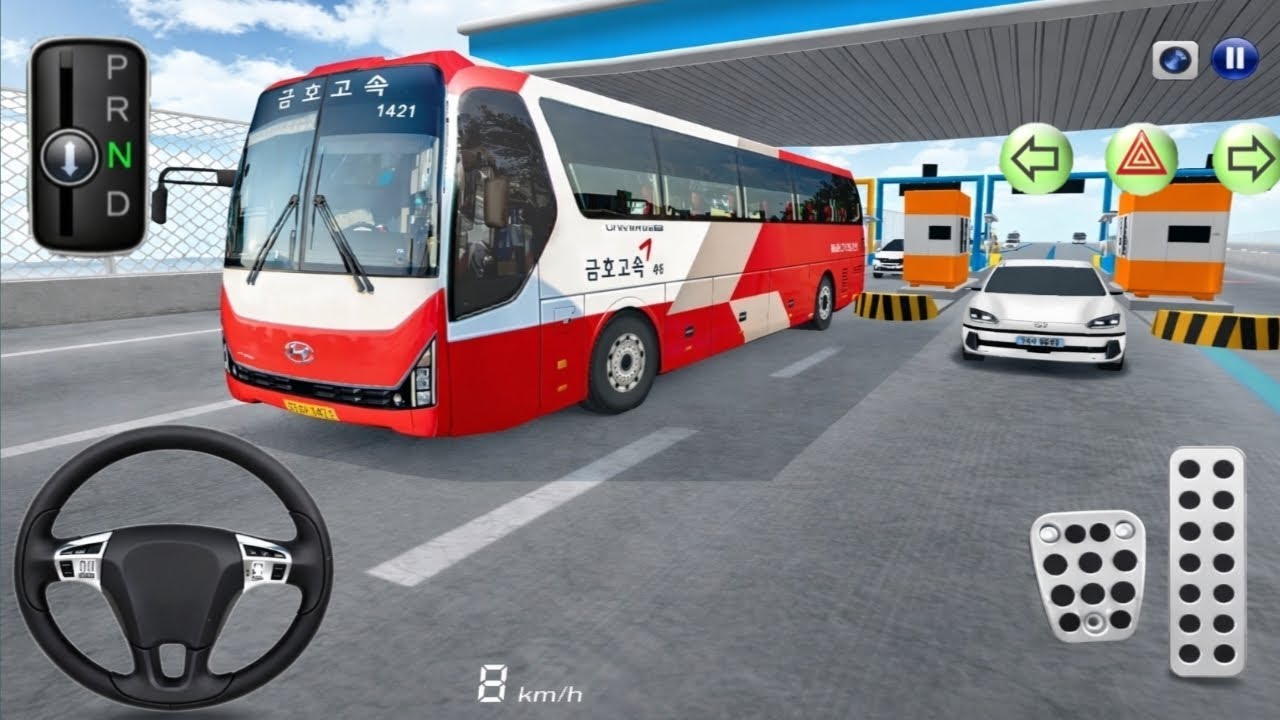 New Kumho Buslines Bus Ready For Parking And Repairing - 3D Driving Class - Android Gameplay
