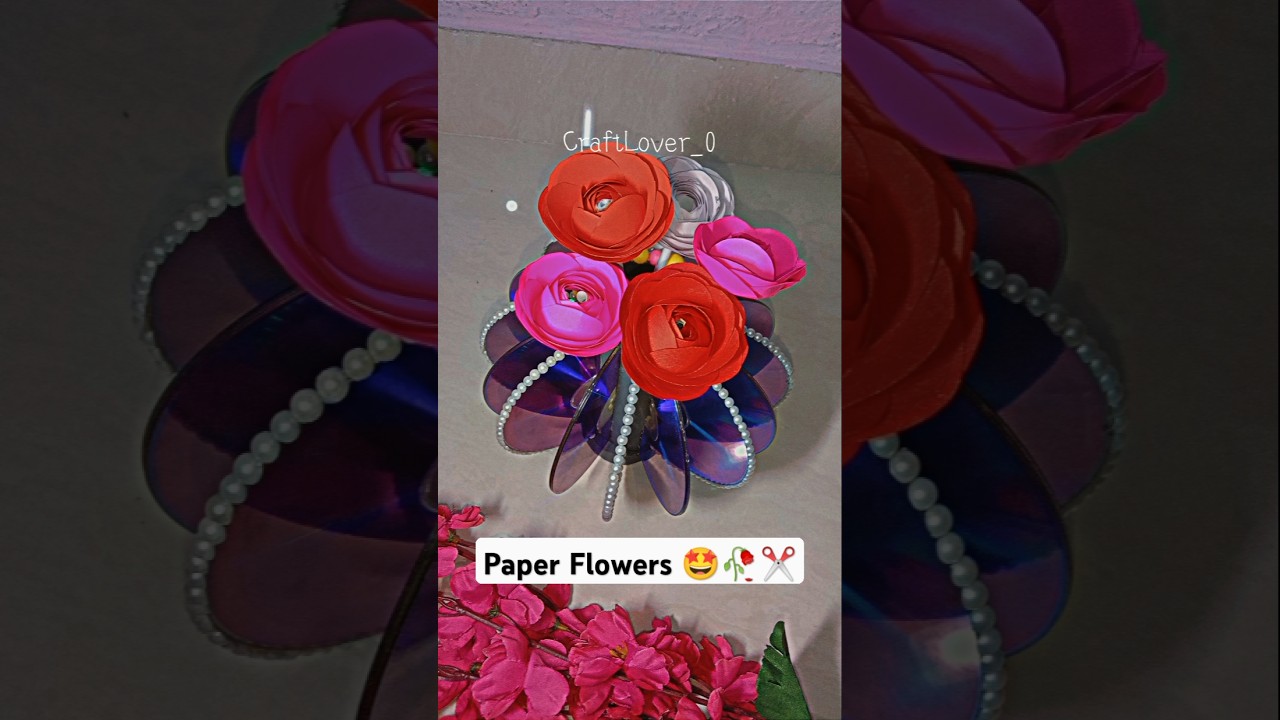 Paper Flowers Making 🥀✂️🤩