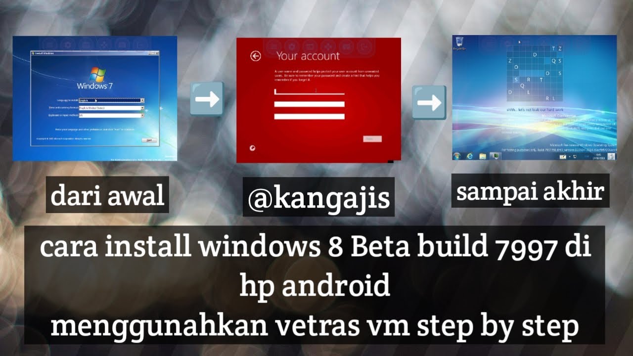 Cara install windows 8 beta build 7997 di android menggunakan vectras vm step by step