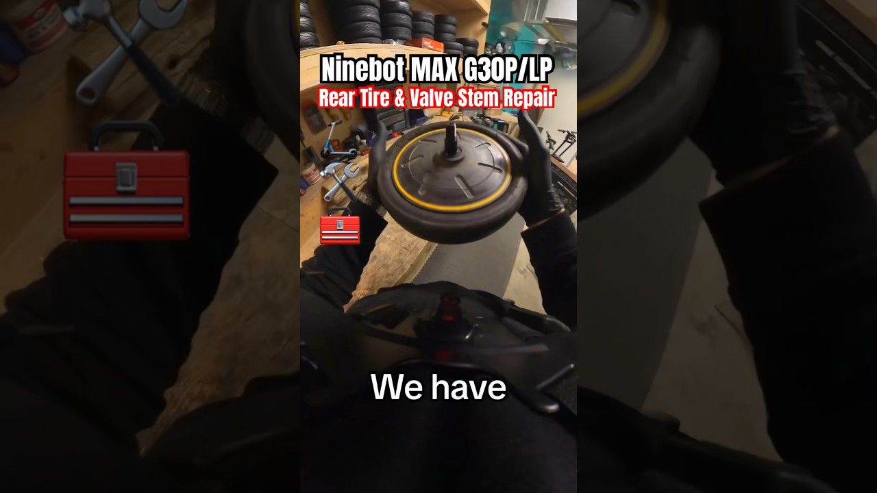 Repairing a Ninebot MAX G30P/LP Rear Tire & Valve Stem 🛴🛠️🧰 #ninebot #scooter #repair