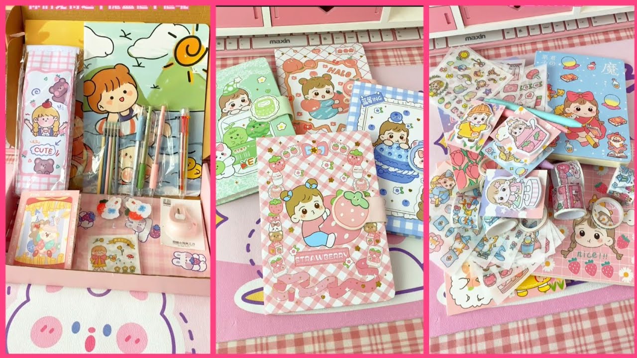 100 Cute DIY Kawaii Journals Stickers desktop organizers Washi tapes ♡ cute & aesthetic items ✨