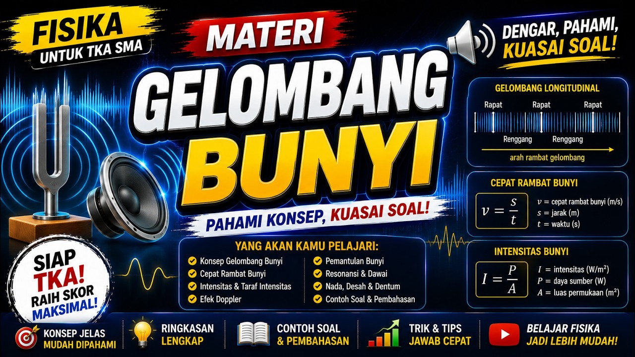GELOMBANG BUNYI - FISIKA - MATERI UTBK SBMPTN DAN SIMAK UI
