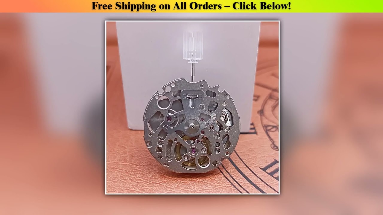H70/NH70A Hollow Automatic Watch Movement 21600 BPH 24 Jewels High Accuracy