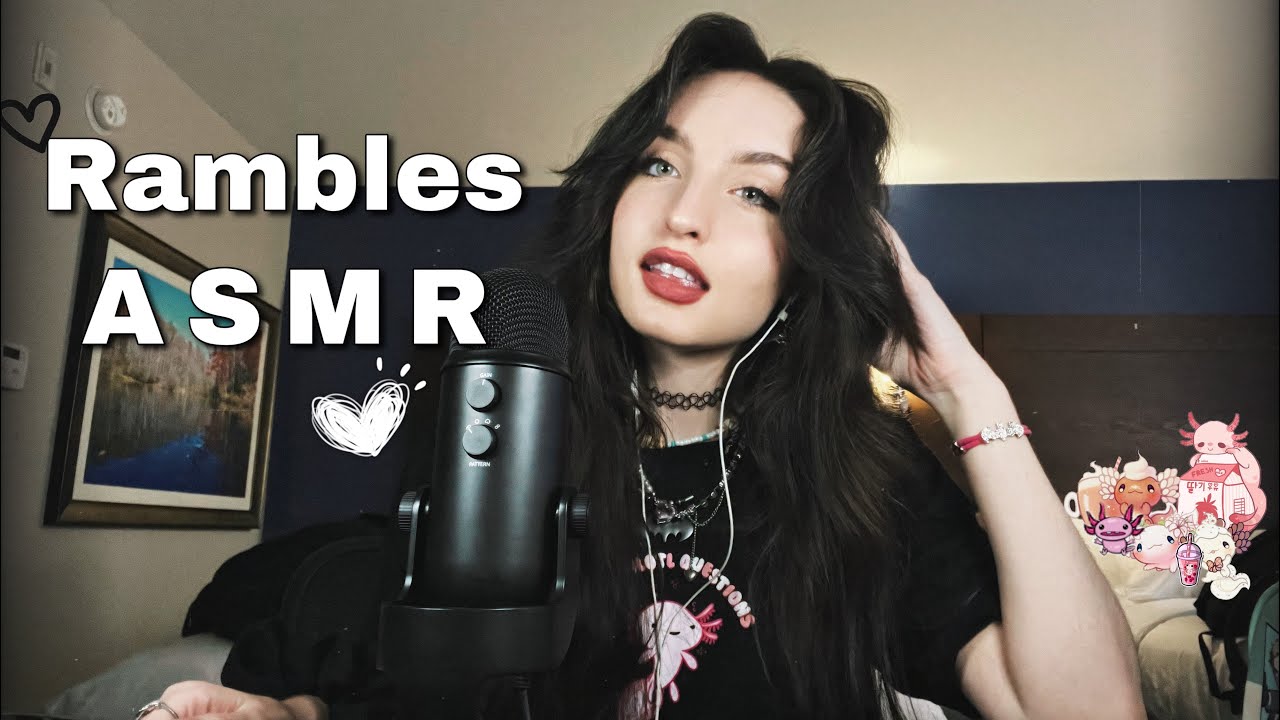 ASMR | Upclose Whispering, Rambling, Hand Sounds, Mic Gripping, Mouth Sounds
