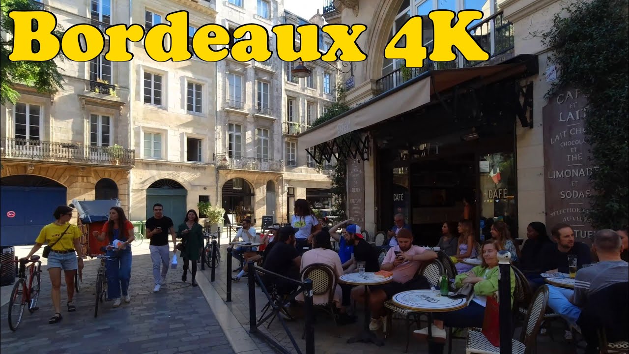 Bordeaux, France Walking tour [4K].