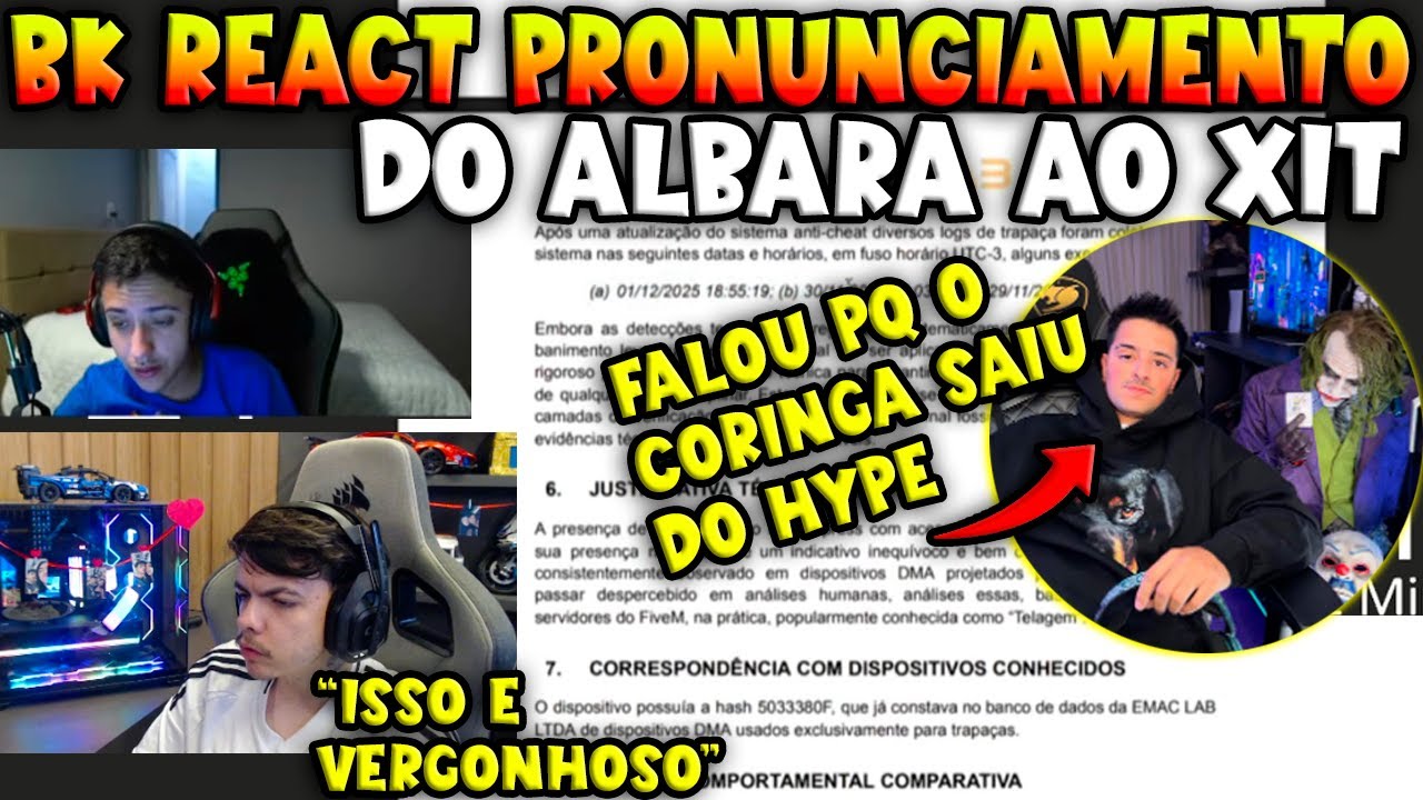 BKINHO REACT AO PRONUNCIAMENTO DO ALBARA, CORINGA + JOGANDO CLASH ROYALE - TROPAS DO GTA RP CLIPS