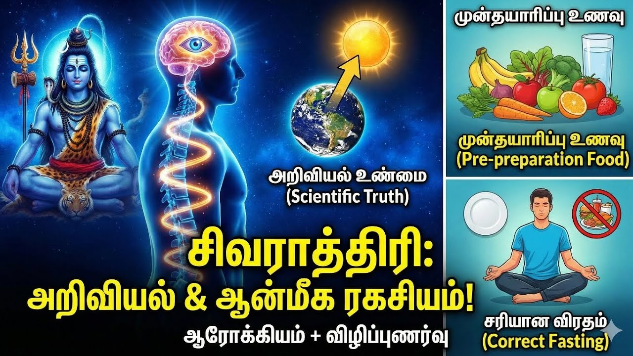  உடலை சுத்தம் செய்ய ஒரே ஒரு இரவு! முதுகுத்தண்டு ஏன் நேராக இருக்க வேண்டும்? சிவராத்திரியின் அறிவியல் 