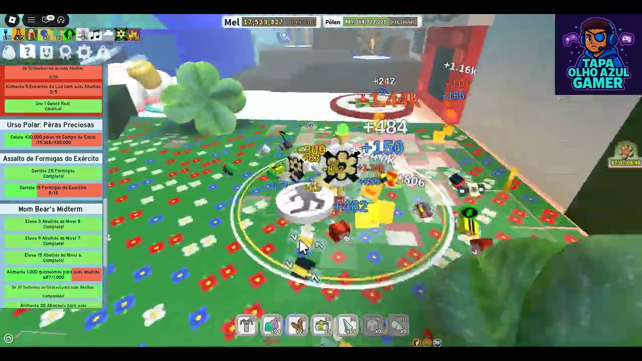 Explorando os segredos de BEE SWARM Simulator Roblox parte 144 Entendendo as Novas Missões