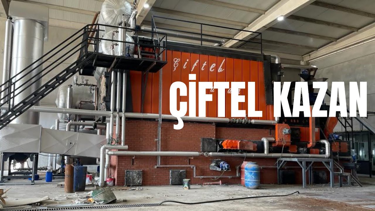 Çiftel Kazan -Pirina yakıt- Döner ızgaralı su borulu buhar kazanı