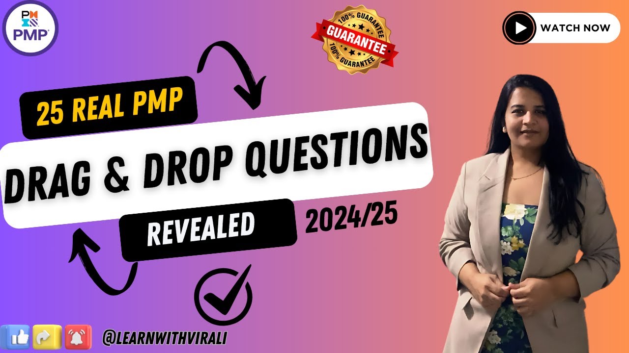 TOP 25 PMP Drag & Drop Questions SOLVED! 🎯 | Most ASKED 2024-25  #pmpl #pmp