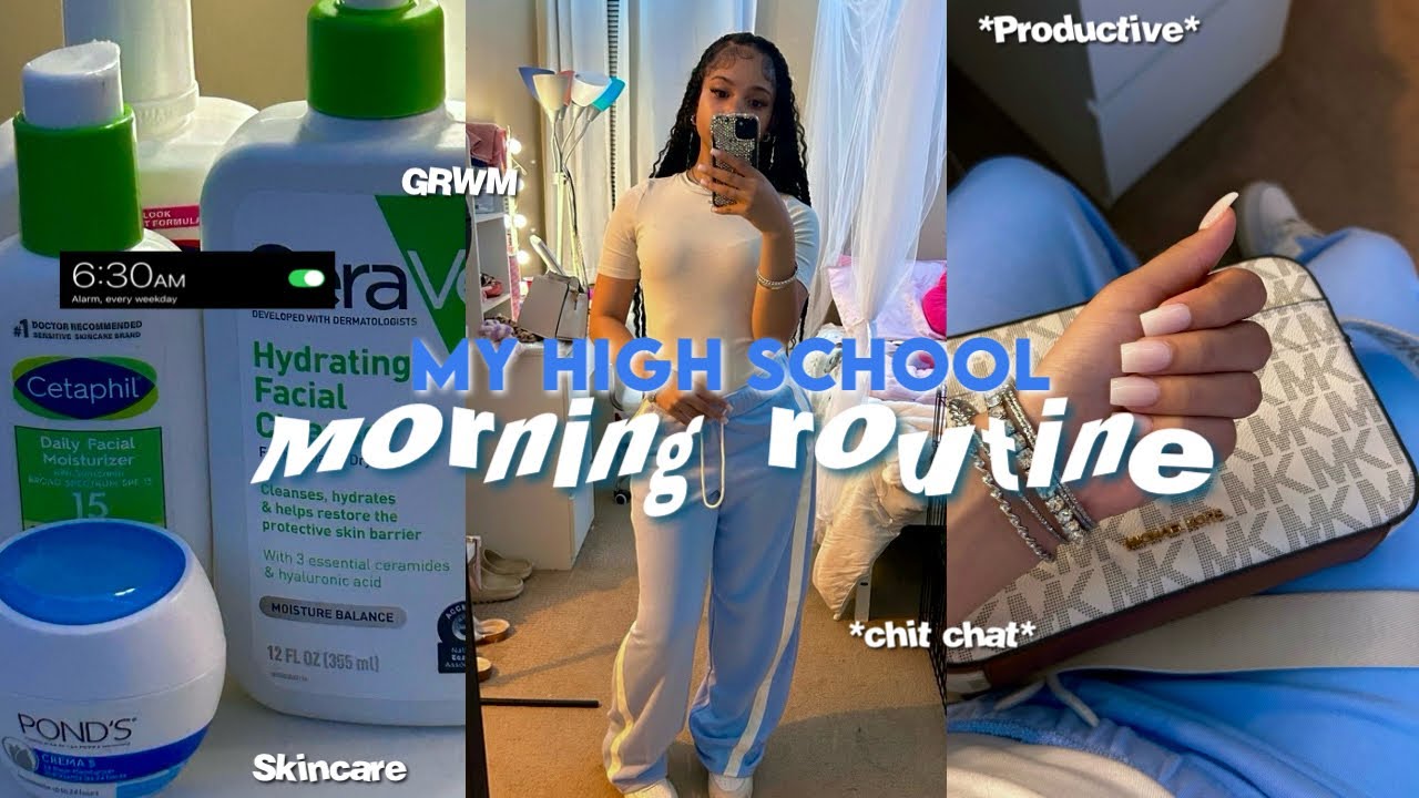GRWM: FOR HIGH SCHOOL | My High School Morning Routine | productive, skincare, ootd, hygiene, etc.