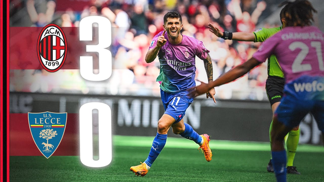 Le&atilde;o, Giroud, and a record-setting Pulisic 🎞️  | AC Milan 3-0 Lecce | Highlights Serie A