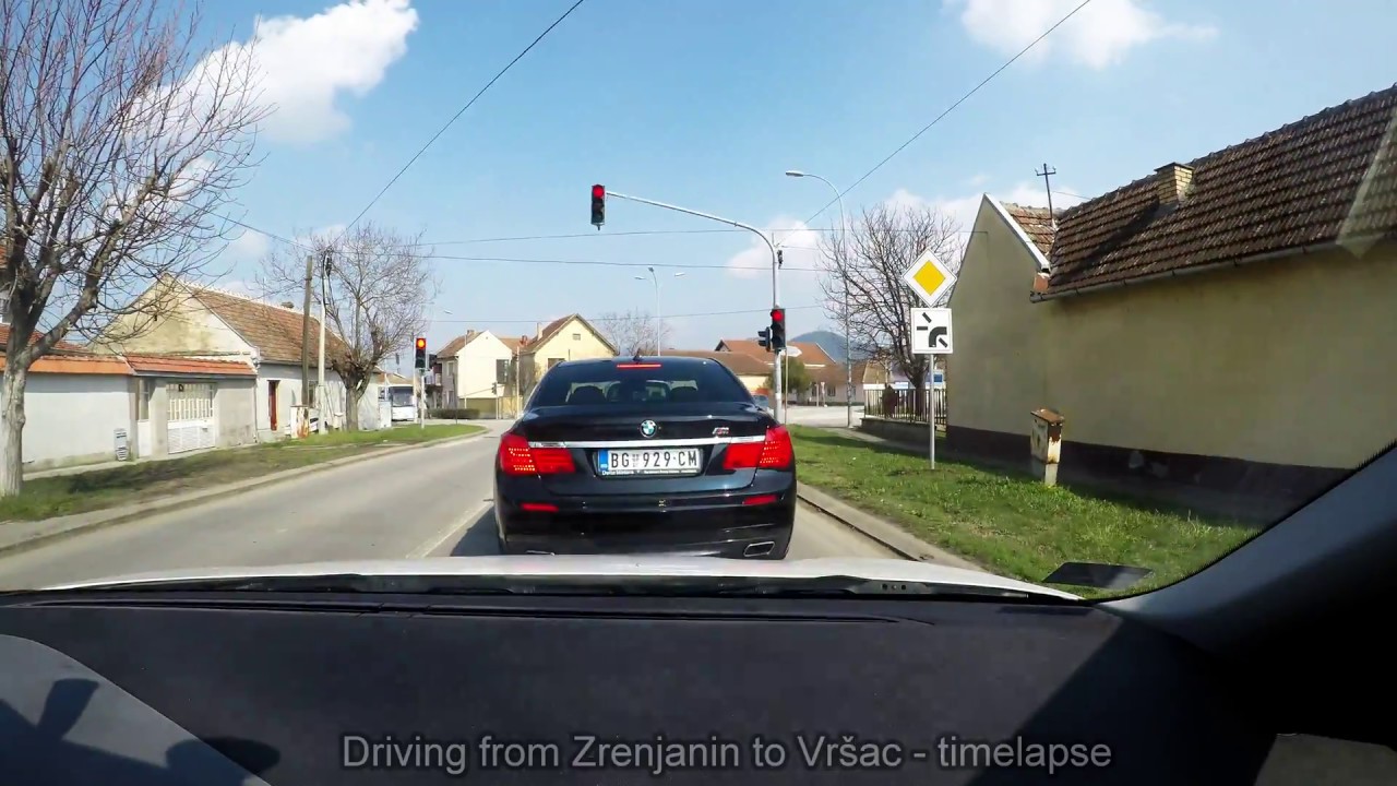 Driving from Zrenjanin to Vr&scaron;ac [4k video] - GoPro Hero5 - Timelapse video