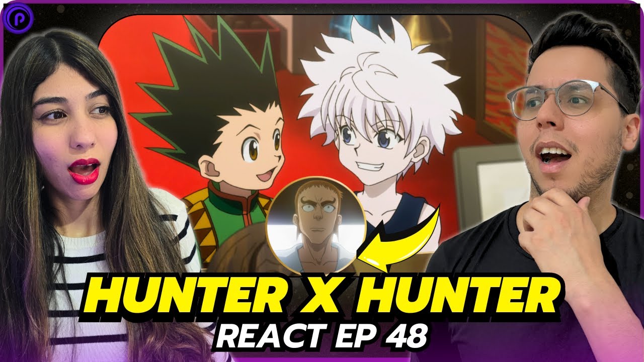 GON E KILLUA APRENDEM NOVOS TRUQUES! REACT HUNTER X HUNTER EP 48 DUBLADO