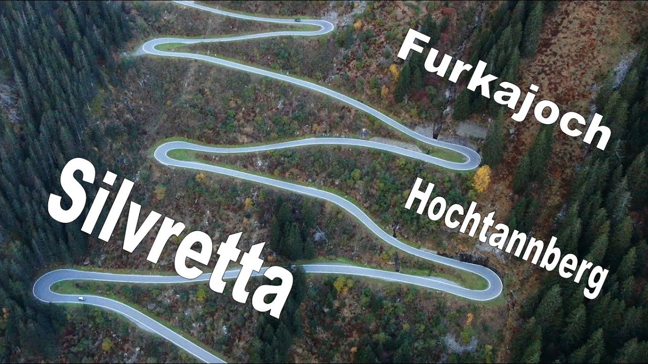 Motorradtour mit Drohne: Furkajoch, Hochtannbergpass, Silvretta-Hochalpenstraße