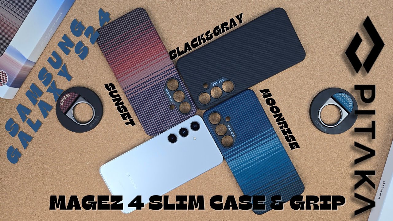 Тонкий чехол PITAKA MagEZ 4 без чехла для Samsung Galaxy S24 (цвета &laquo;Восход луны&raquo;, &laquo;Закат&raquo; и &laquo;Чер...