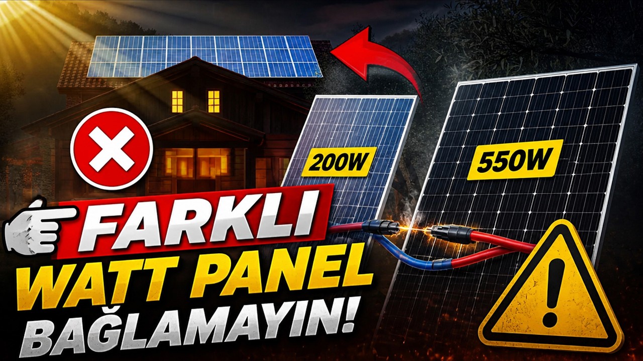 “Farklı Watt Güneş Panelleri Birbirine Bağlanır mı? ⚡ Doğru Bilinen Yanlışlar!”