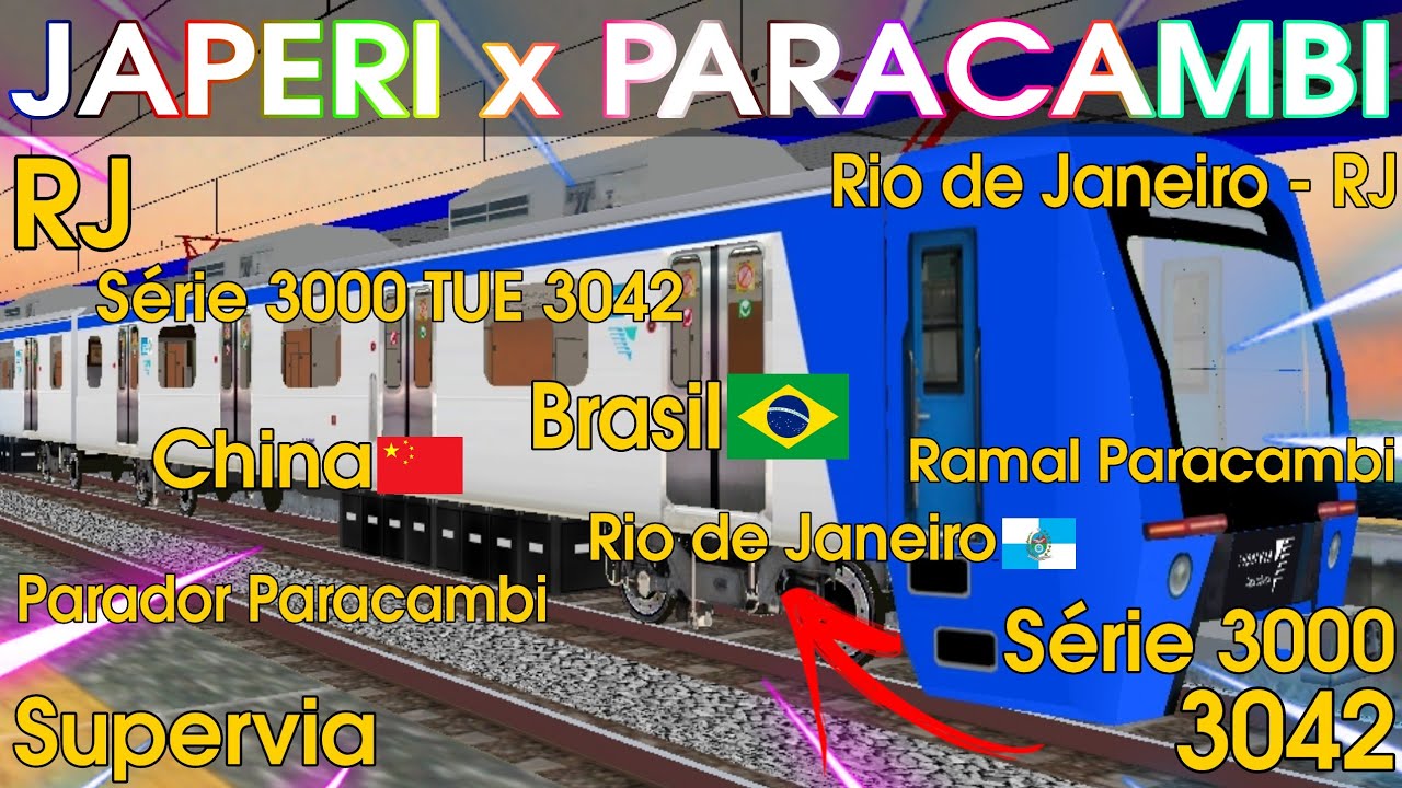 [HMMSIM 2 CPTM] TRECHO ENTRE JAPERI x PARACAMBI SÉRIE 3000 TUE 3042 SUPERVIA RAMAL PARACAMBI