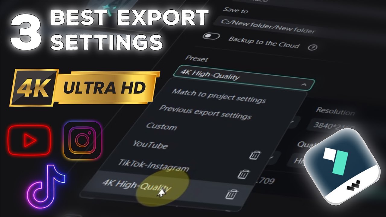 ✅ 3 лучших настройки экспорта в Filmora 14 &ndash; YouTube, Instagram Reels и 4K | Глава 19
