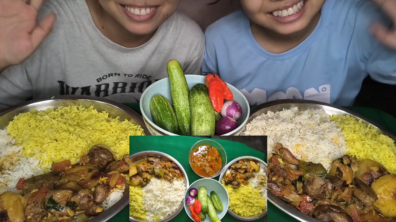 Eating chicken liver&Gizzard with red king chilli🔥🌶️🐓