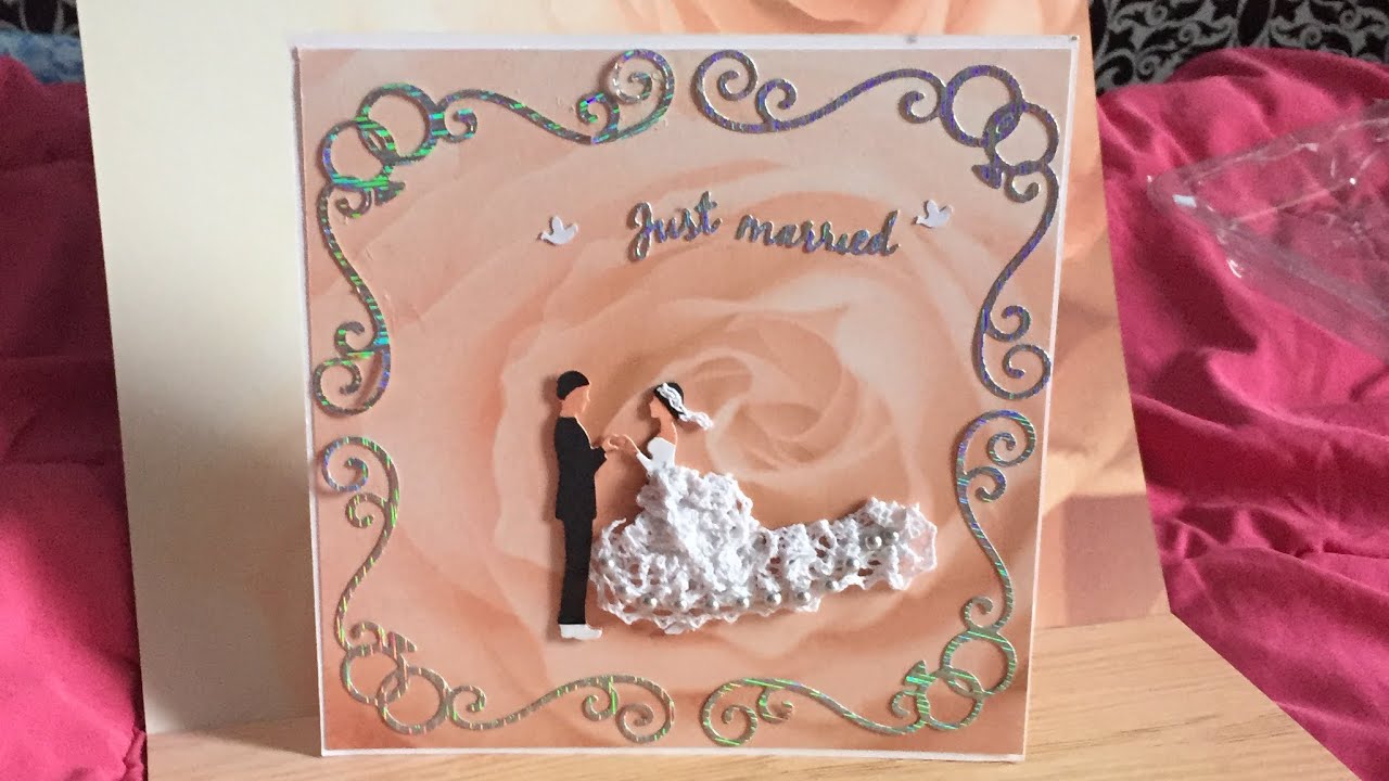 Scrapbooking  Tutoriel  Carte (Mariage) De fête Avec les dies action