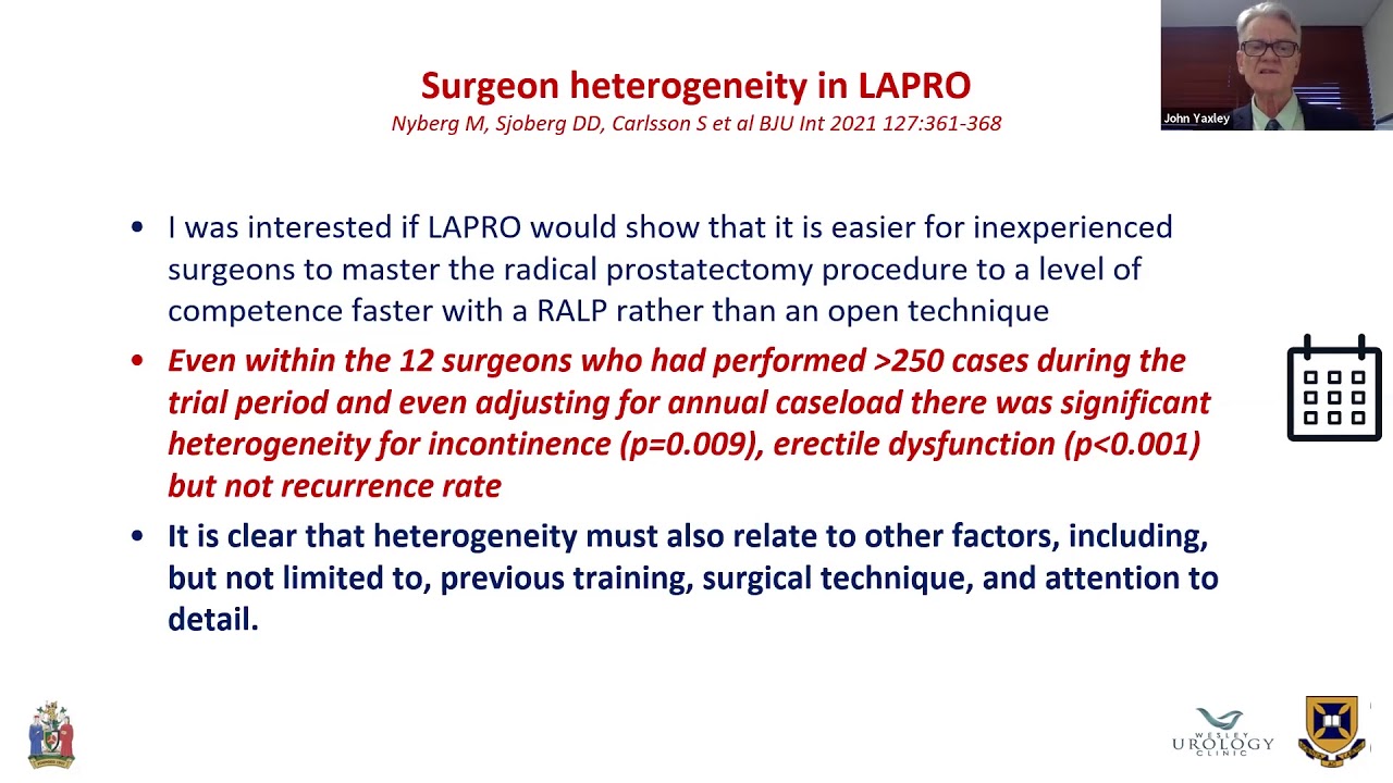 BJUI  Key Paper Webinar - #LAPPRO_Surgeon - John Yaxley response