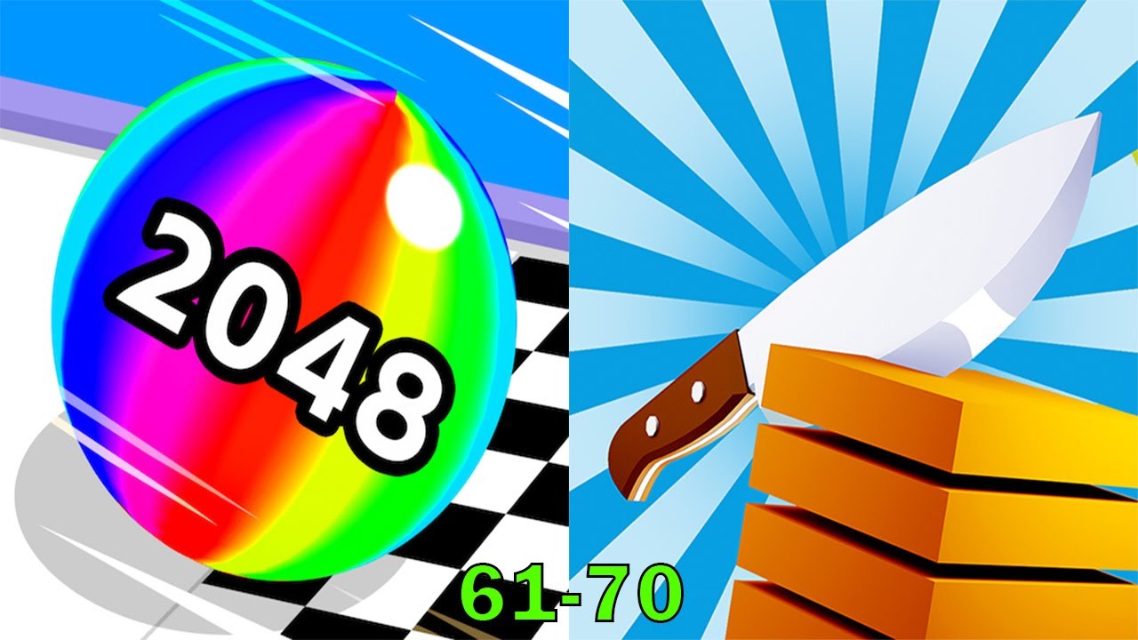 Ball Run 2048 VS Slice it All Android iOS Gameplay LV 61-70