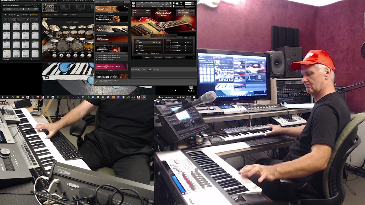KetronSD90+NI VST ElGuitar+GrooveAgentDrums Live