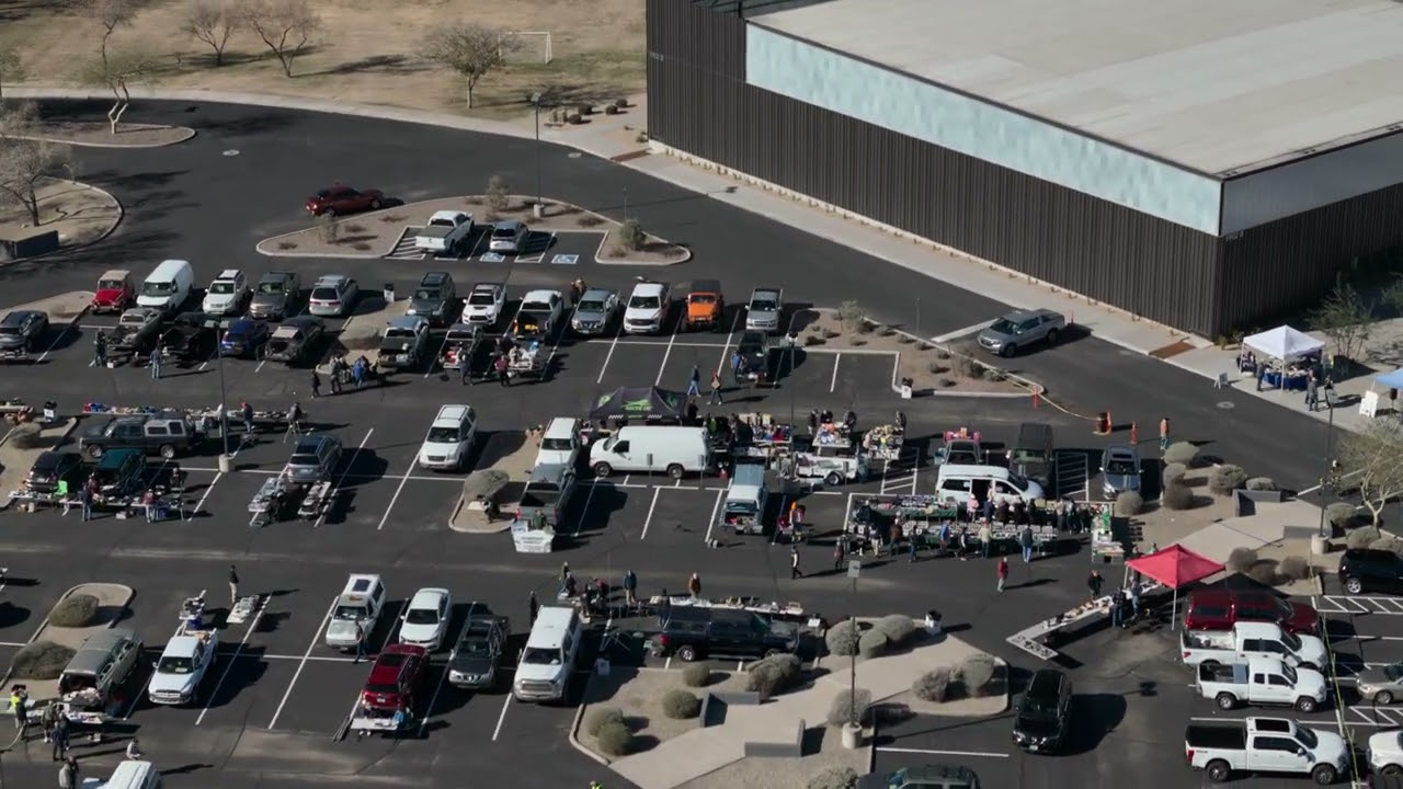 Drone Video Of Thunderbird Amateur Radio Club 2024 Hamfest in Glendale, AZ