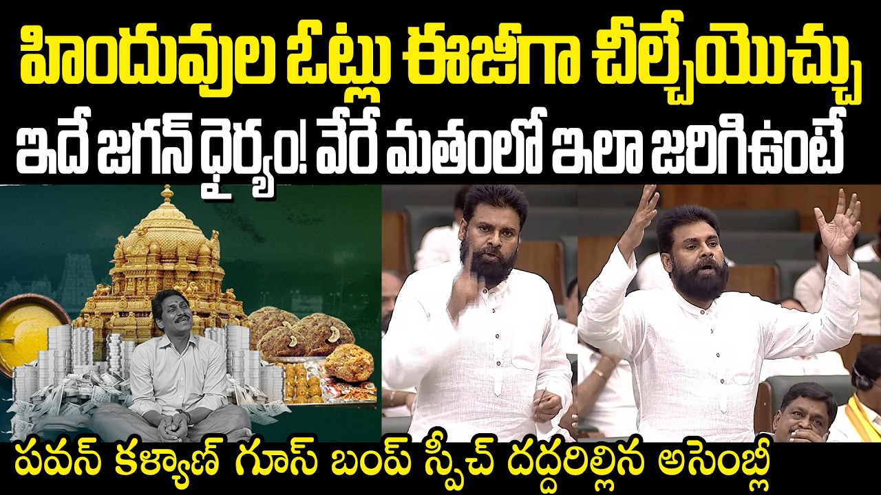 Pawan Kalyan Inspiring Speech On Tirumala Laddu Kalthi జగన్ పై ఆవేశంతో ఊగిపోయిన పవన్ కళ్యాణ్