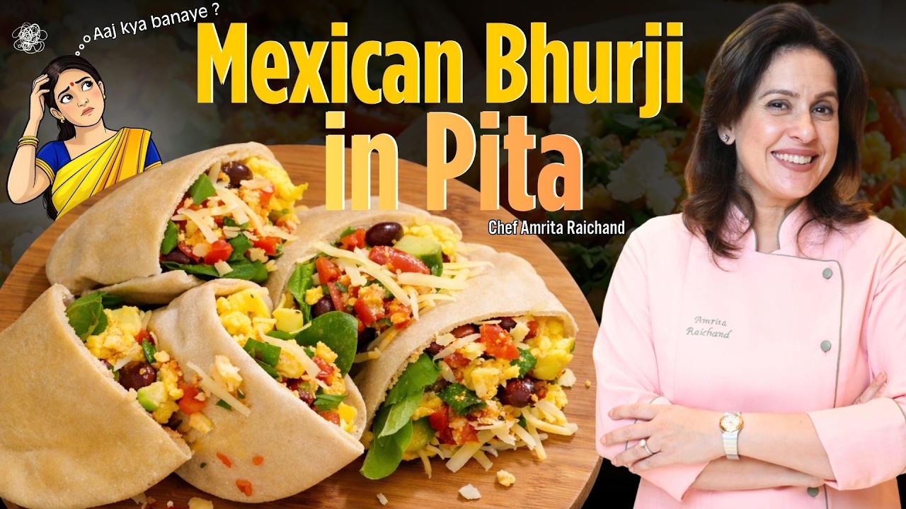 5-Minute Fusion Egg Recipe | Mexican Bhurji Pita Wrap By Chef Amrita Raichand @foodfoodindia