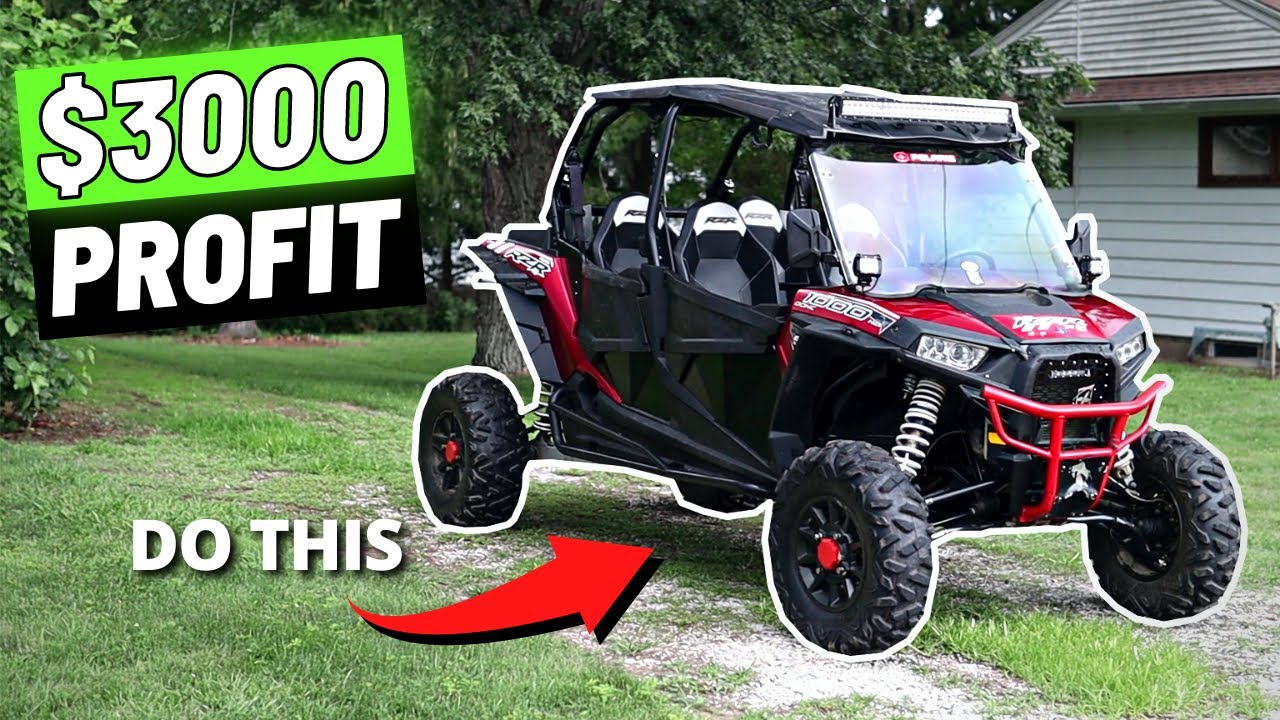 My SECRETS to making $3000 flipping this UTV!