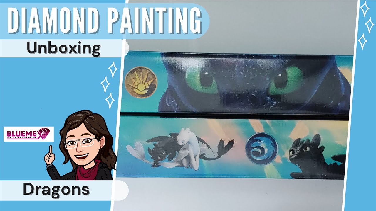 [Unboxing]💎 Bluemex DP 💎 Dragons 💎Diamond Painting Deutschland 💎 lizenzierte Bilder