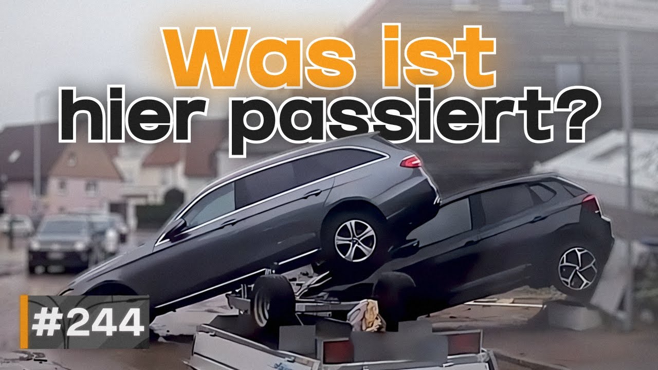 Irrer BMW Raser, Spiegel abgefahren und Hochwasser-Folgen! | #GERMAN #DASHCAM | #244