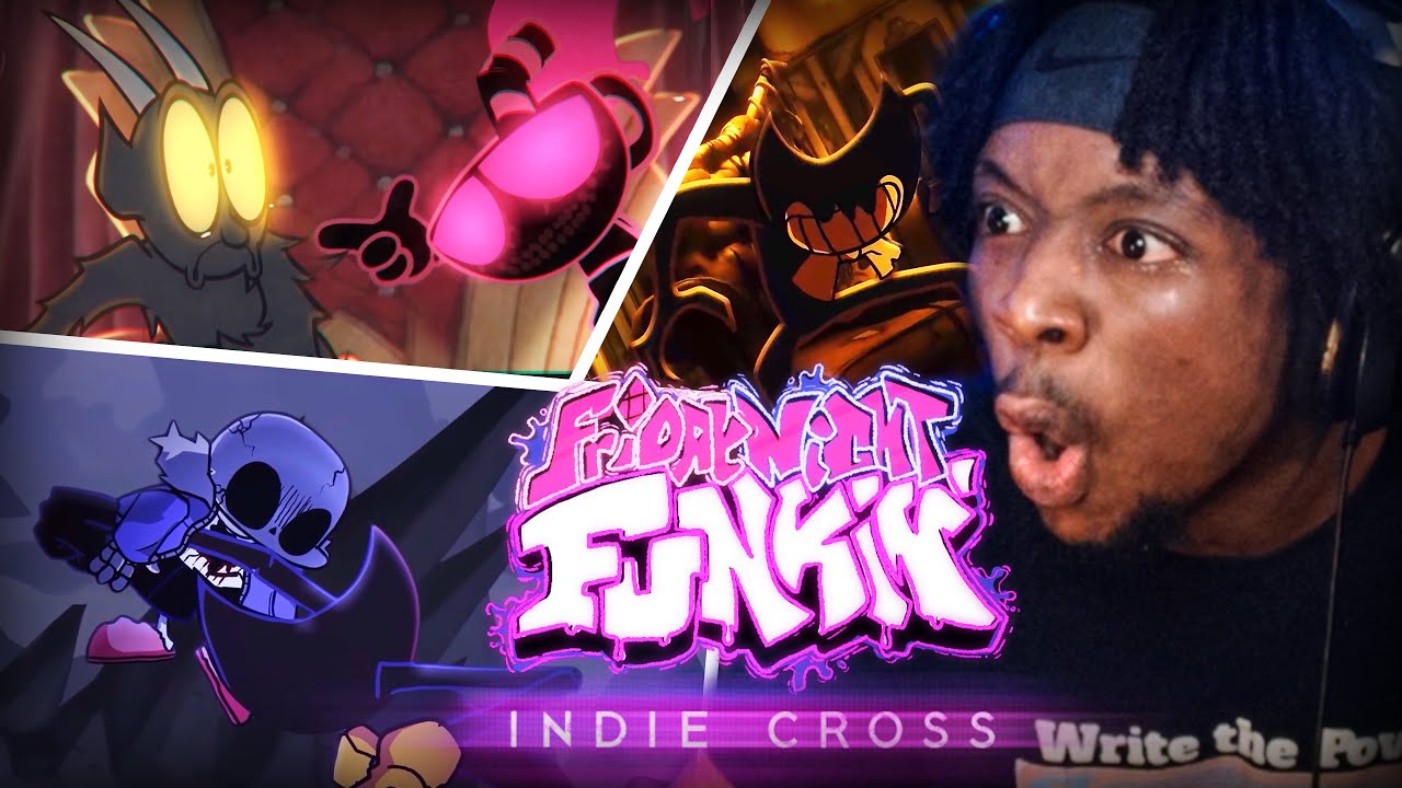 INSANE FNF INDIE CROSS FIGHTS REACTION