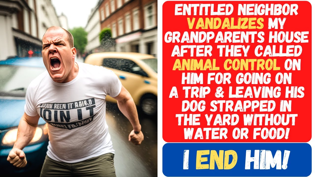 ENTITLED NEIGHBOR VANDALIZES MY GRANDPARENTS HOUSE FOR REPORTING HIM FOR NOT FEEDING HIS DOG!!!