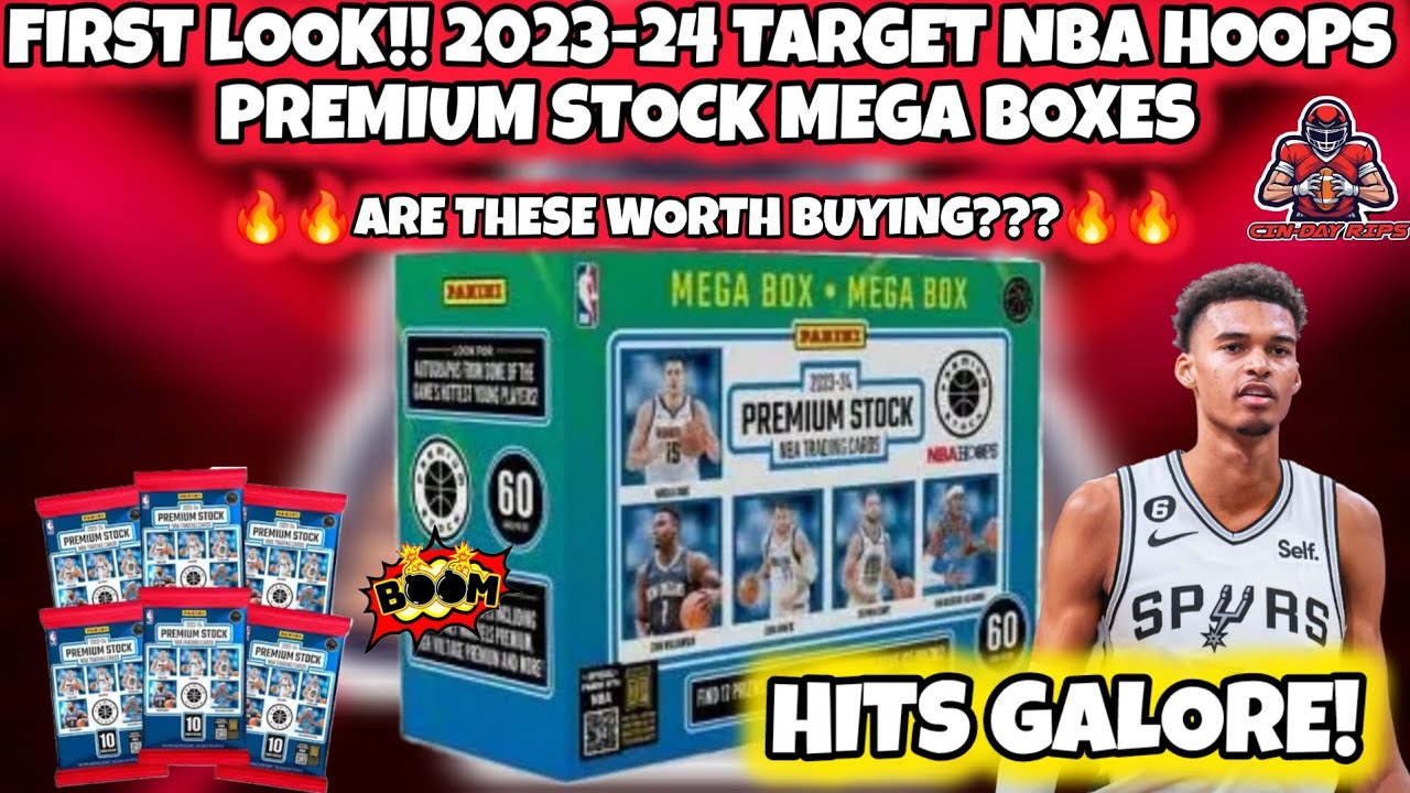 FIRST LOOK! 2023-24 TARGET NBA HOOP PREMIUM STOCK MEGA BOXES! BUY THESE! #panini #wemby #giveaway