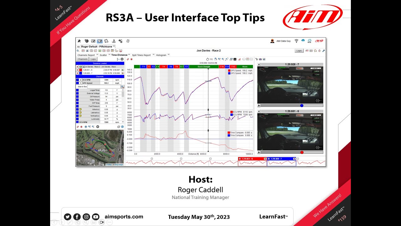 4-5 - Race Studio 3 User Interface 'Top Tips' - Live Webinar with Roger Caddell - 5/30/2023