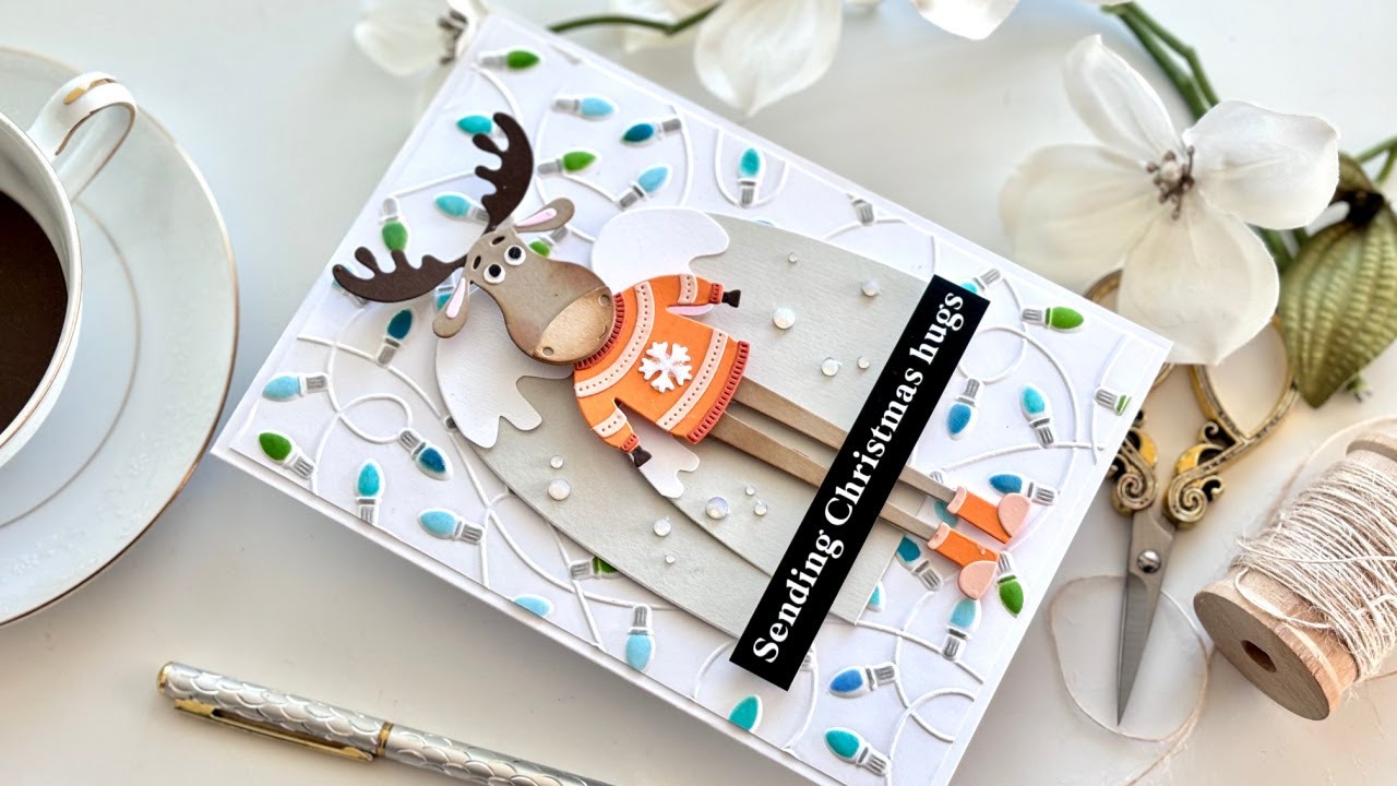 The DANCIN' MOOSE KLONDIKE Die | Cardmaking with Spellbinders Dancin' Christmas Friends Collection