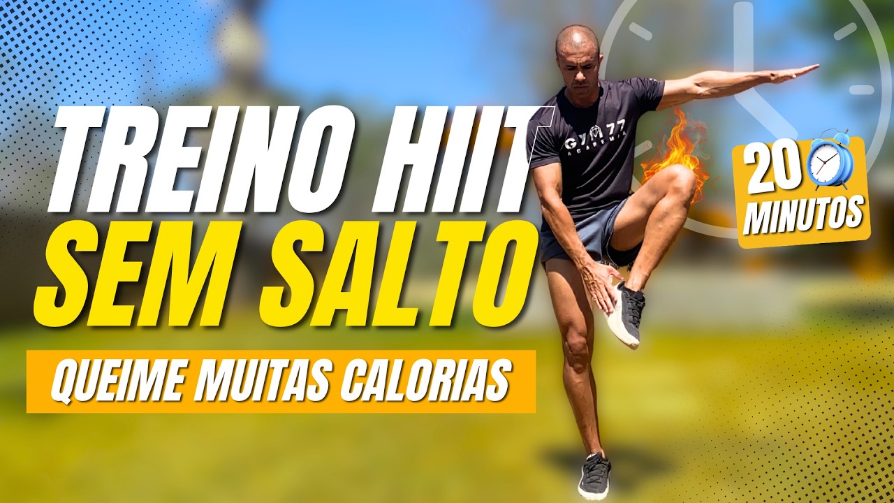 Treino cardio sem salto para queimar muita gordura e secar a barriga rápido | Sem equipamento