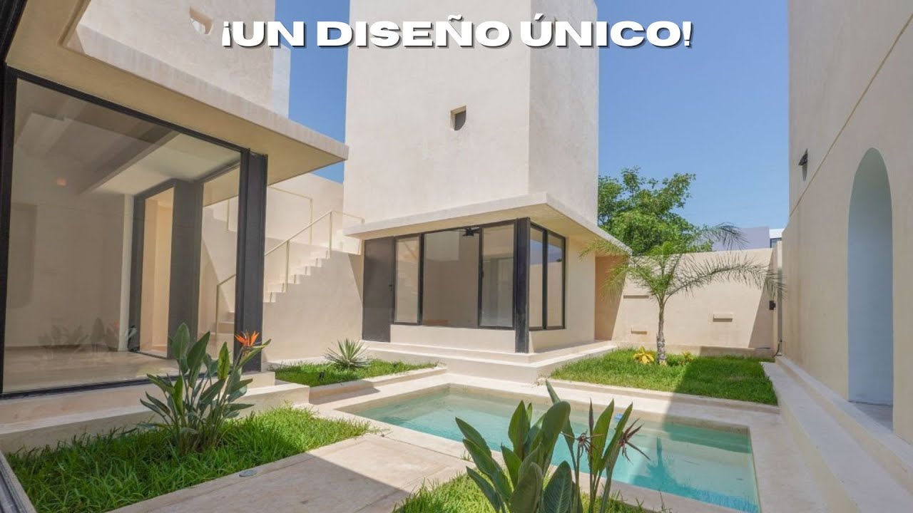 ¡Casa de 3 recámaras con un DISEÑO ÚNICO! En venta al norte de Mérida ¡En privada con seguridad!