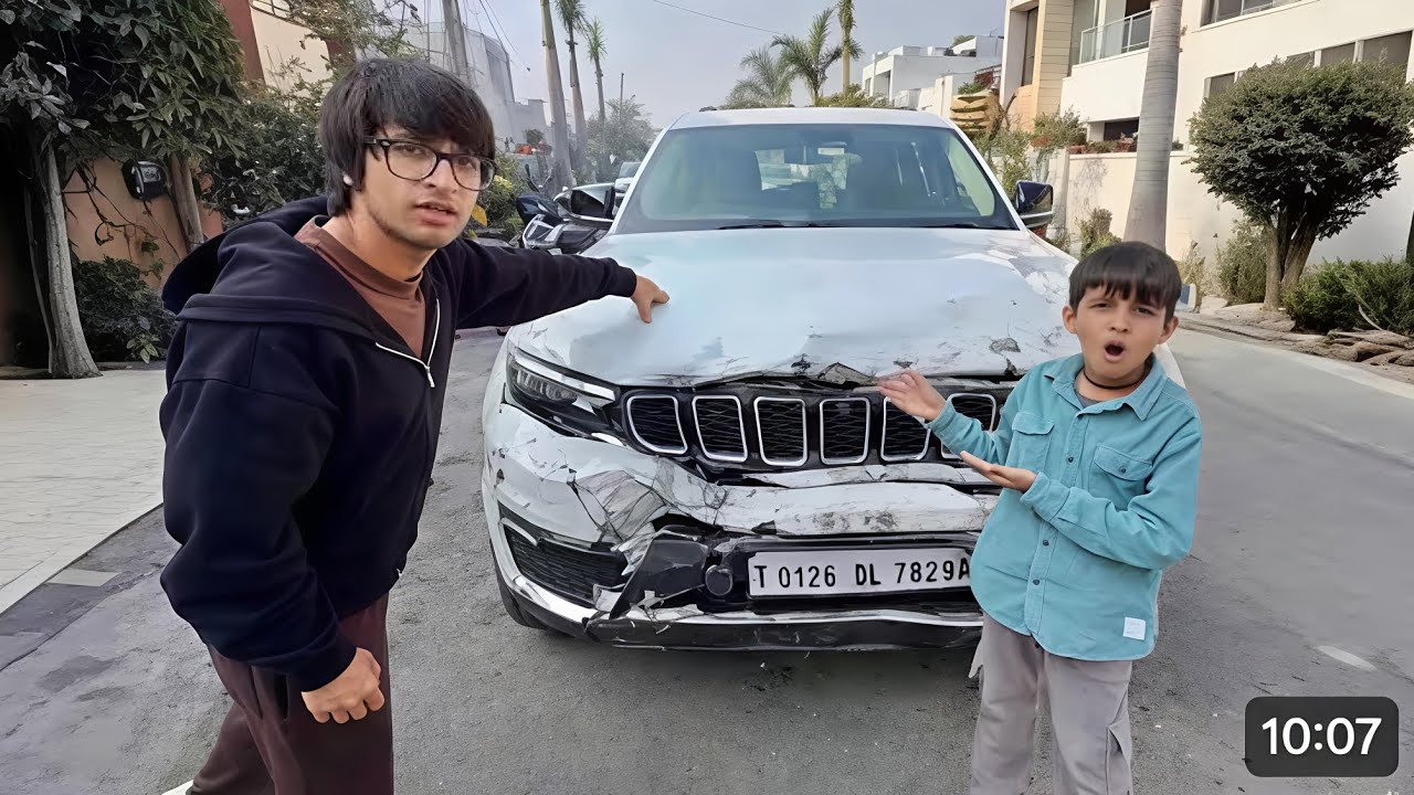 Sahil Ki New Car Ka Accident 😮 Prank #souravjoshivlogs #vlog #trending #viralvlogs