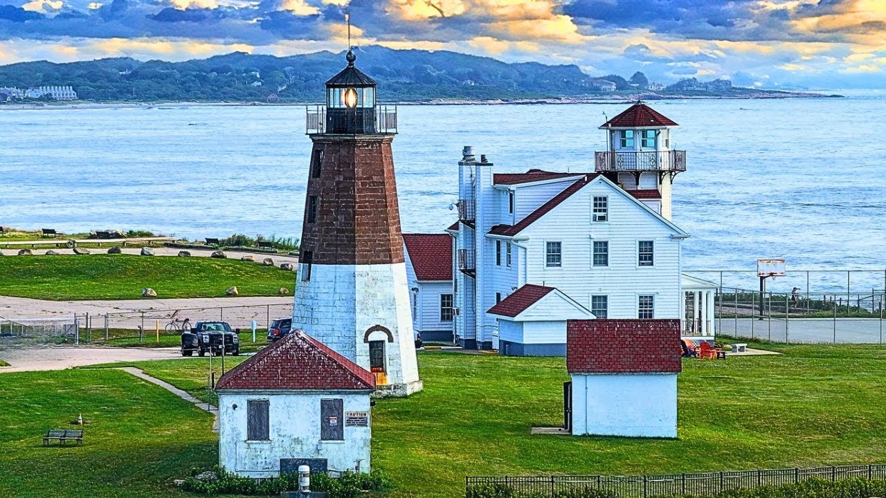 Point Judith Lighthouse | Rhode Island, USA | 4K Drone Tour