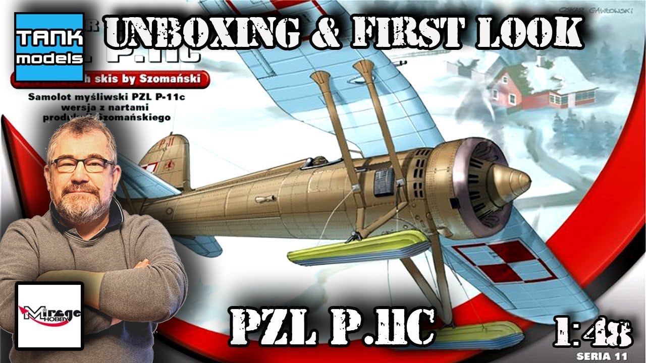 🇵🇱 PZL P.11C Z NARTAMI 🇵🇱 - Unboxing 485 (🇵🇱🇬🇧) - MIRAGE HOBBY 481101