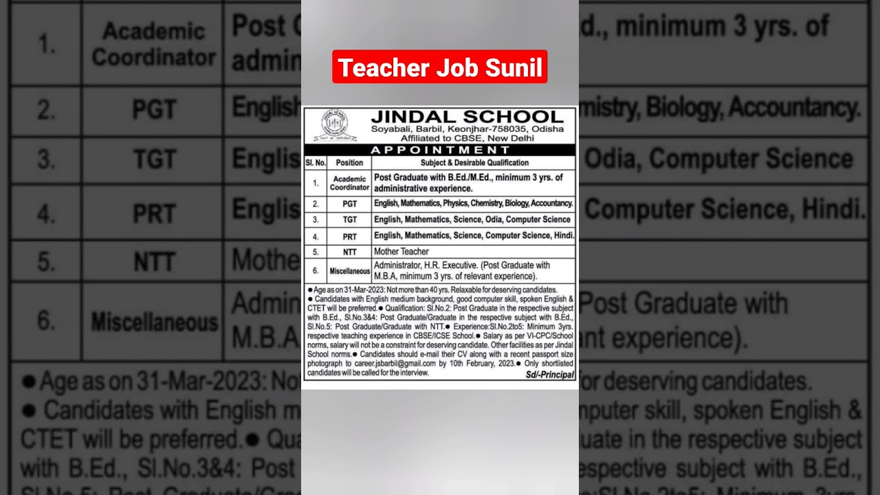 Odisha Teacher Recruitment 2023 | Odisha Teacher Vacancy 2023 | Teacher jobs in Odisha 2023 #shorts