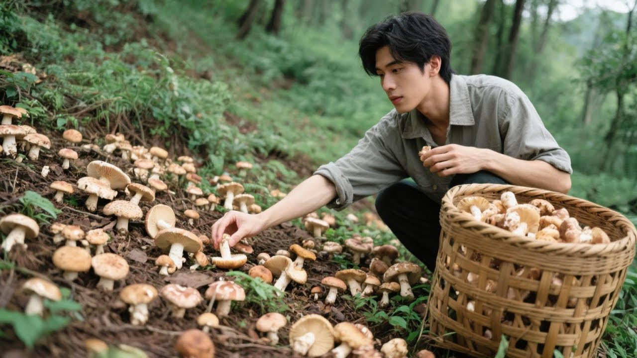 Forest To Table: Harvesting Wild Mushrooms For A Rustic Gourmet Feast!