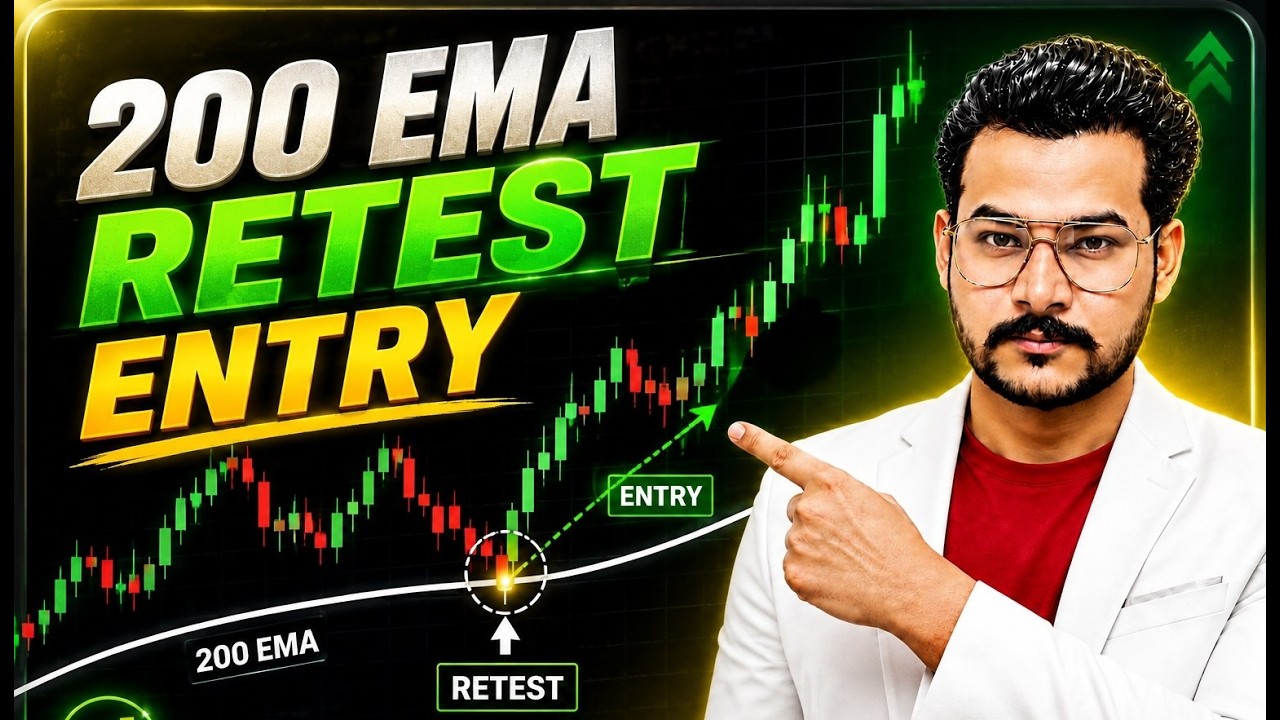 🚀 200 EMA Retest Strategy | Perfect Entry Kaise Le? Best Trading Strategy for Gold & Crypto (2026)
